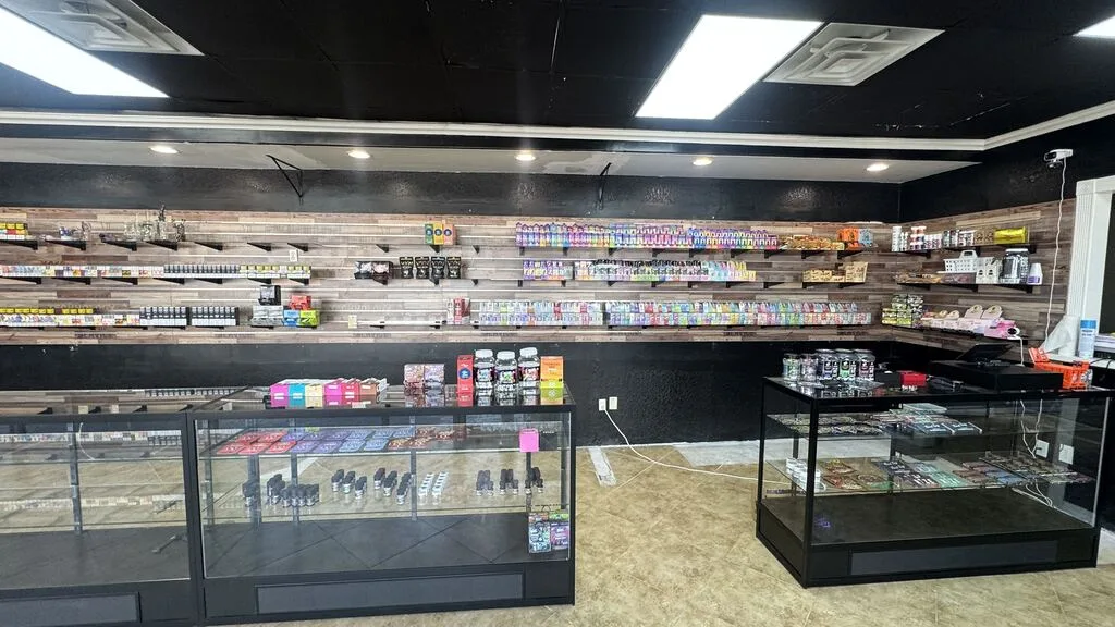 Main product wall and display cases